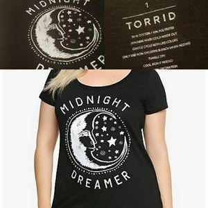 Torrid Size 1 Midnight Dreamer Black Tshirt